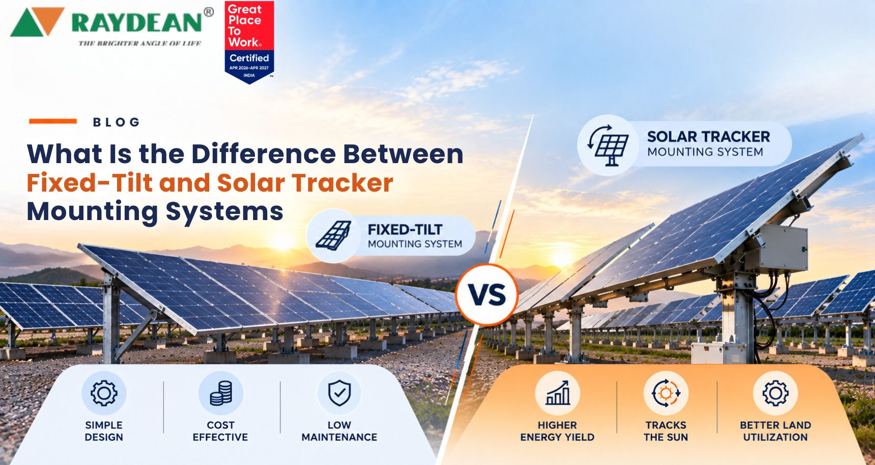 fixed-tilt and solar tracker